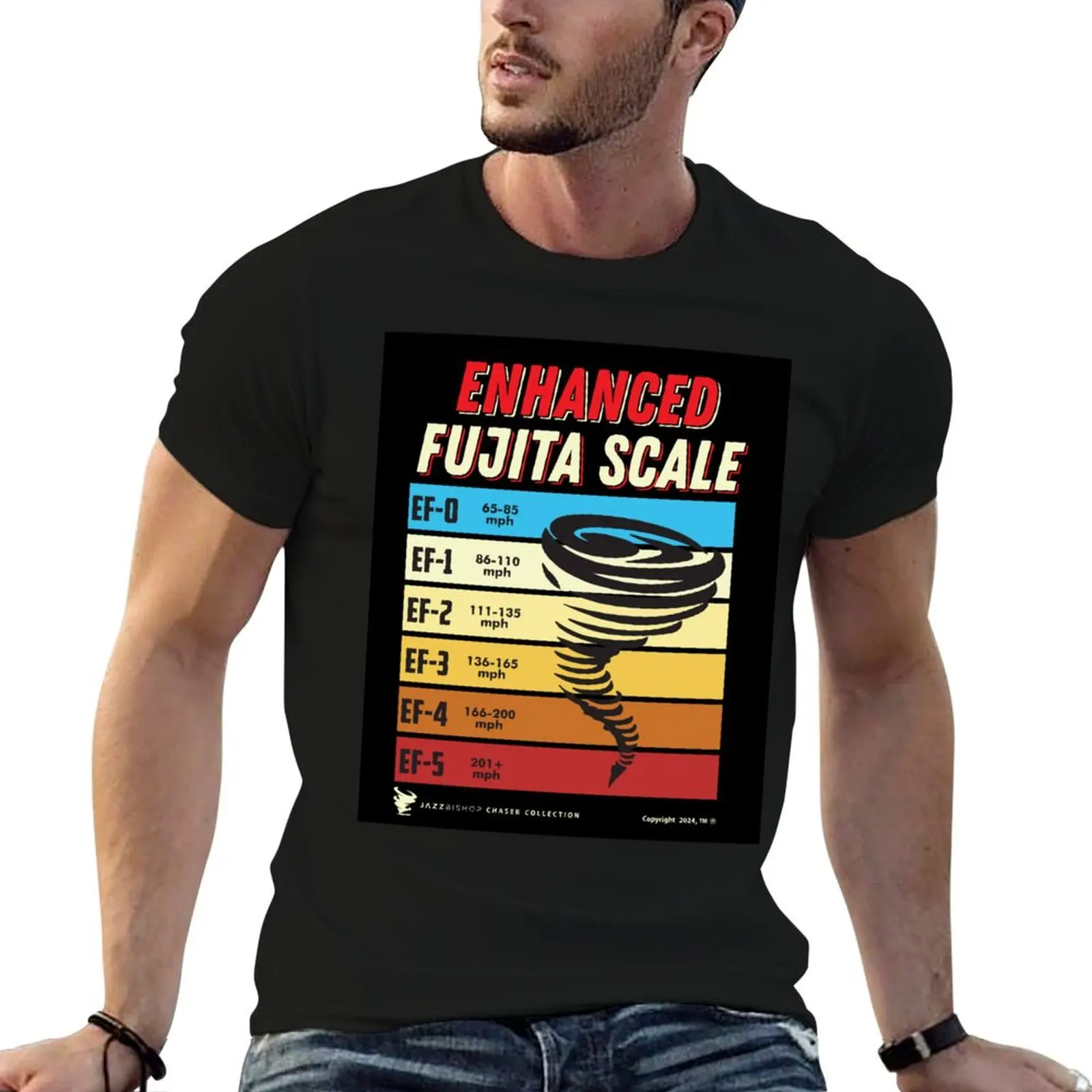 Enhanced Fujita Scale v3 T-Shirt for a boy man clothes customizeds plus size men clothing