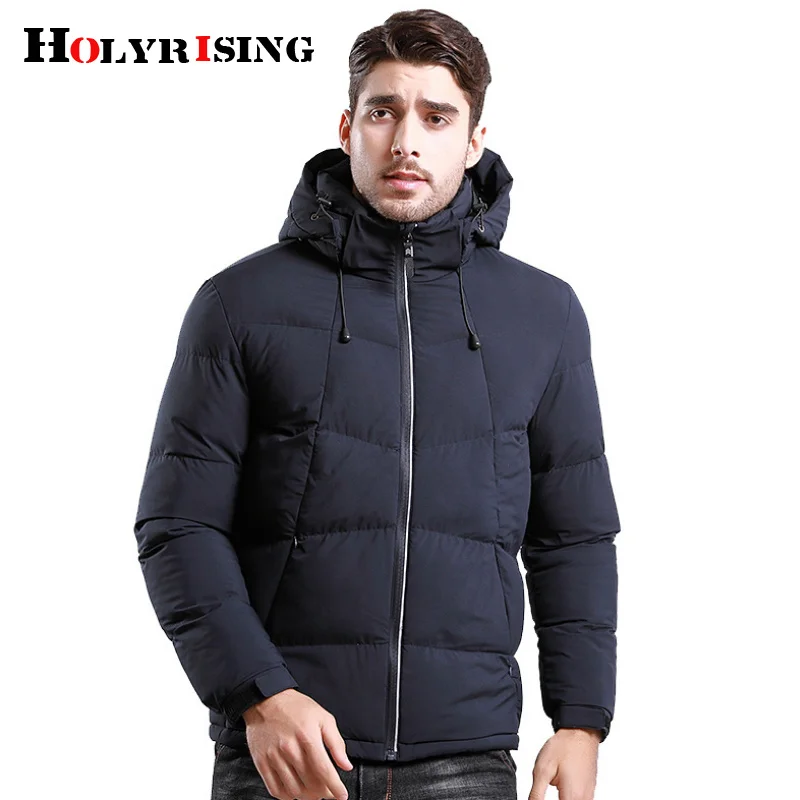 Holyrising 2024 Men Jacket Coats Thicken Warm Winter s Casual Parka Hooded Outwear Cotton-padded L-4XL 18625-5