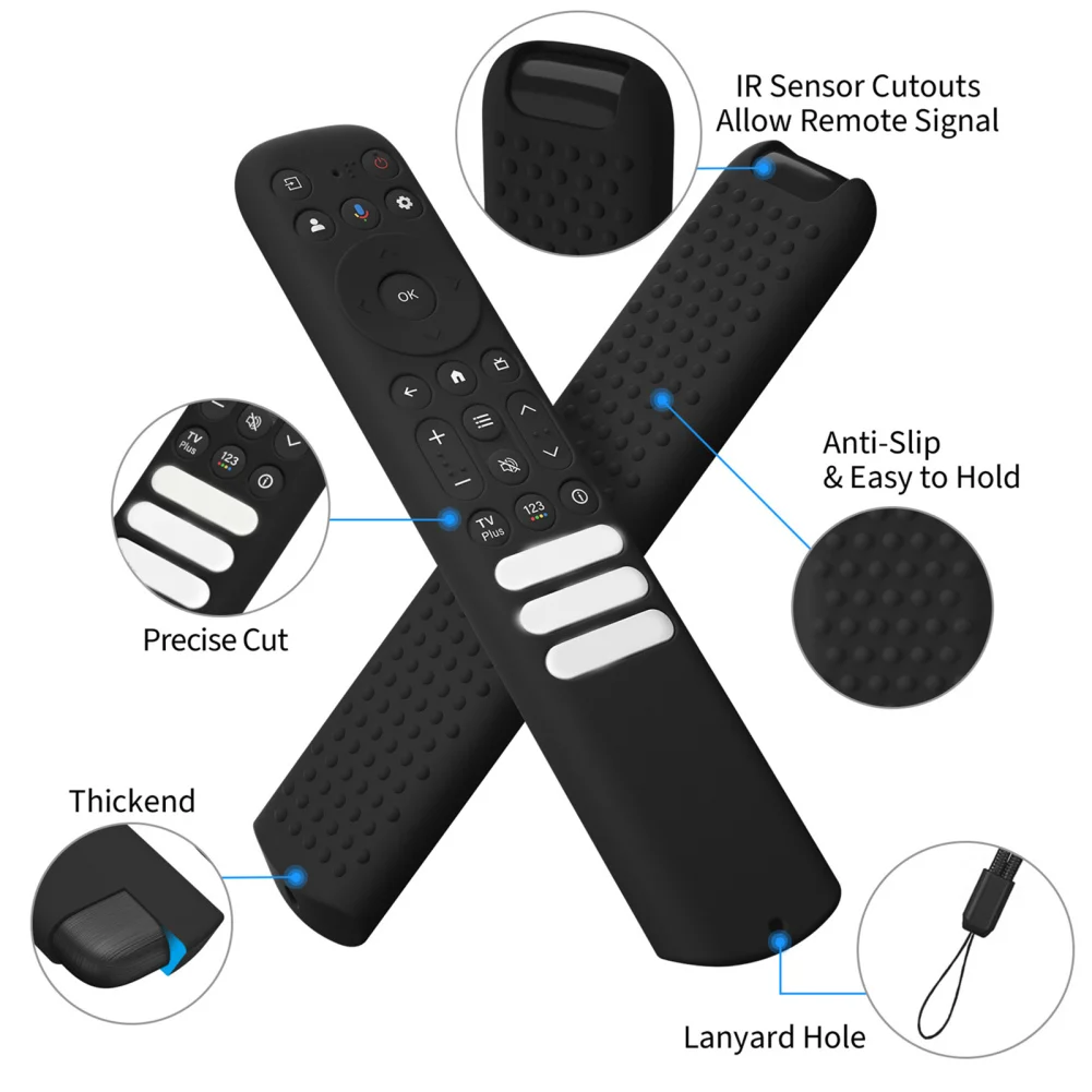 Funda protectora de silicona para Control remoto, funda de piel resistente a los arañazos, Compatible con RC813/RC923/RC902V