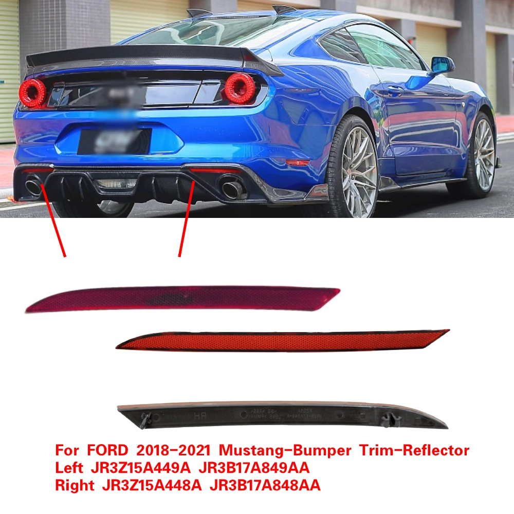 

1 set Rear left & right Tail Light Reflector for ford mustang 2021 2020 2019 2018