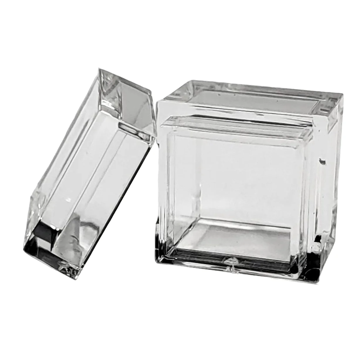 Unique! 10Pcs Acrylic Box Trays for 0.39Inch 10mm Elements Cubes Clear Case Periodic Table Bracket for Elements Collections