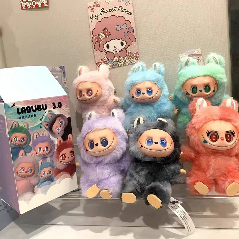

Labubu The Monsters V3 Series Blind Teddy Box, Vinyl Base Toy, Animated Characters, Mysterious Surprise Box, Keychain, Children'
