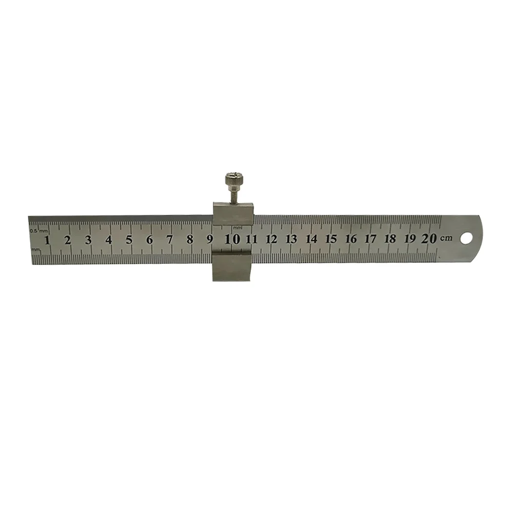 Thickened Steel Scale Stainless Measuring Ruler Straight Drawing Tool Precision Gauge Marking Clip Fence Stopper Carpenter