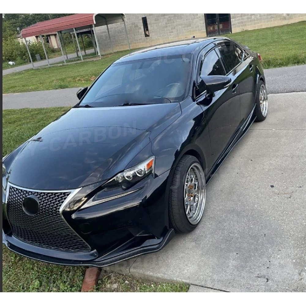 JCYECF Carbon Fiber Side Skirts Aprons For Lexus IS250 IS350 F Sport 2013-2020 Body Kits Car Styling Side Extension Accessories view 4
