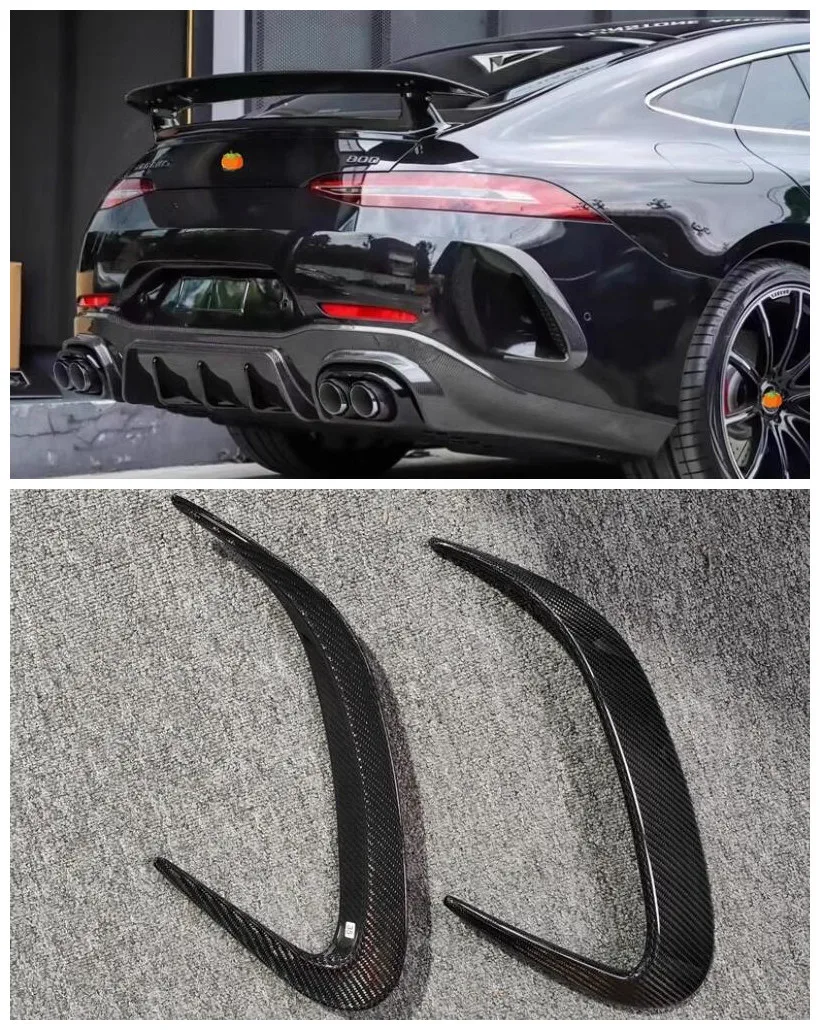 For Mercedes Benz AMG GT63 2015-2022 Real Carbon Fiber Tuyere Spoiler Full Body Kit Auto Modification Parts