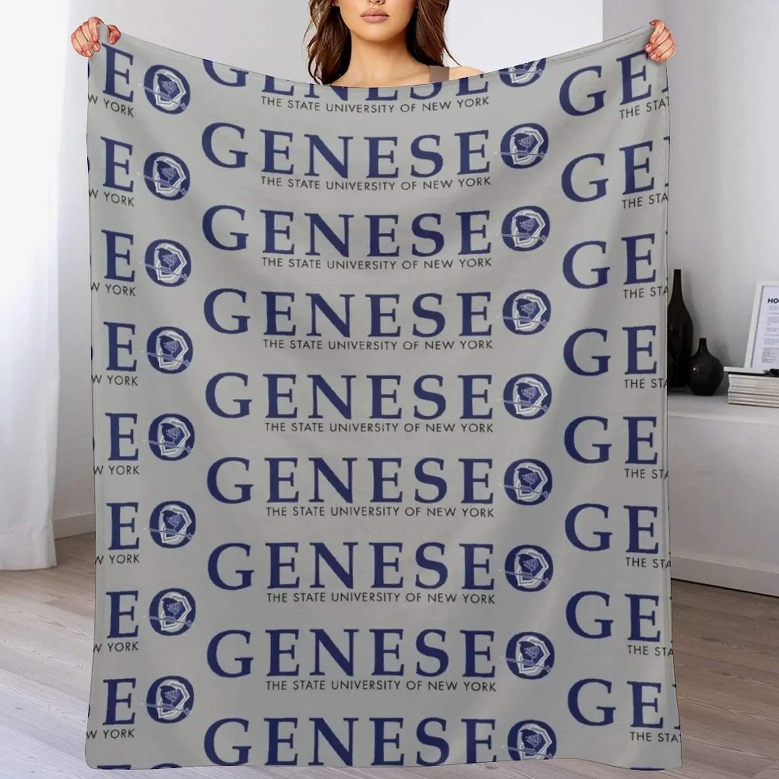 Geneseo Knights Throw Blanket Soft Big Soft Plaid Single Blankets