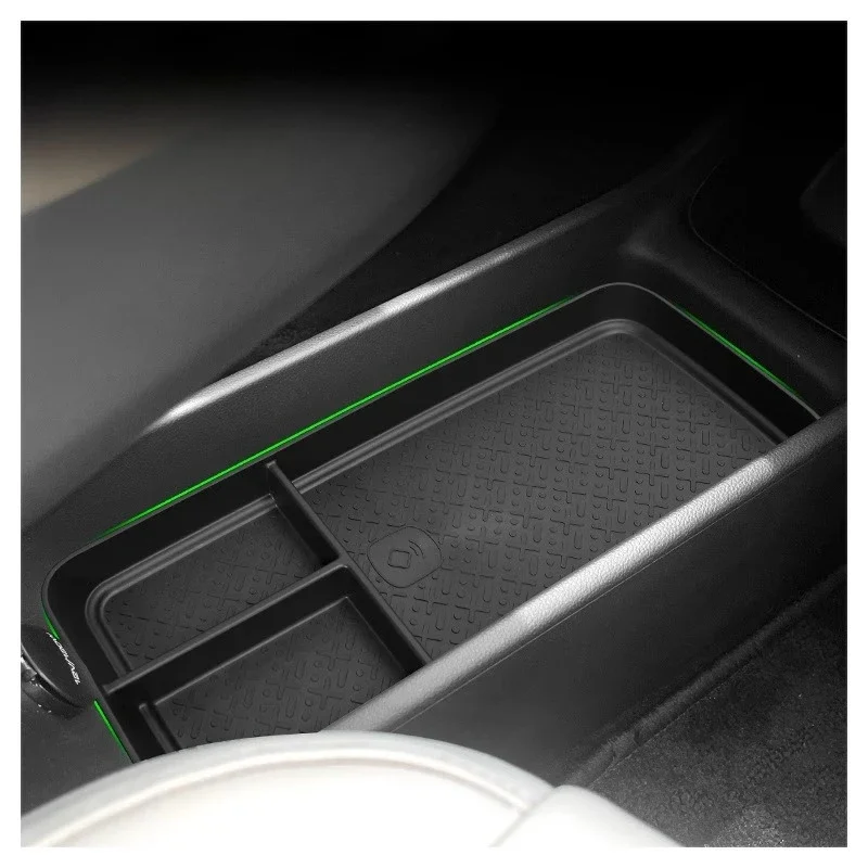 لـ Wuling Spark EUV 2024 صندوق تخزين معدل للتحكم المركزي بطبقة سفلية - منظم أشتات ديكور مع تصميم مضاد للانزلاق #4