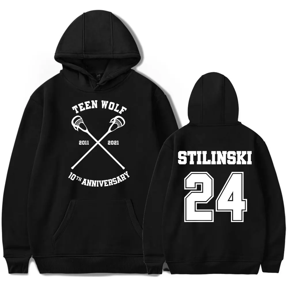 Stilinski 24 Merch Teen Wolf Vintage 90s Hoodie Unisex Harajuku Hip-hop Streetwear Sweatshirt Spring and Autumn Fashion Outwear 