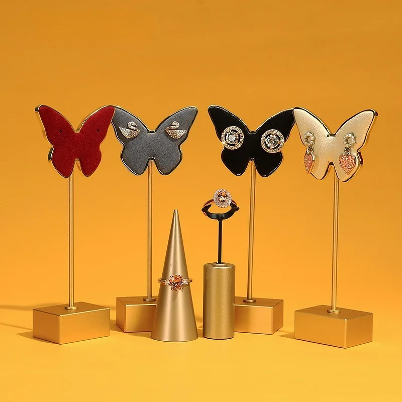 

Metal Earrings Stand Detachable Portable Earring Stands Modern Creative Butterfly Ear Pendant Holder Luxury Earring Holders