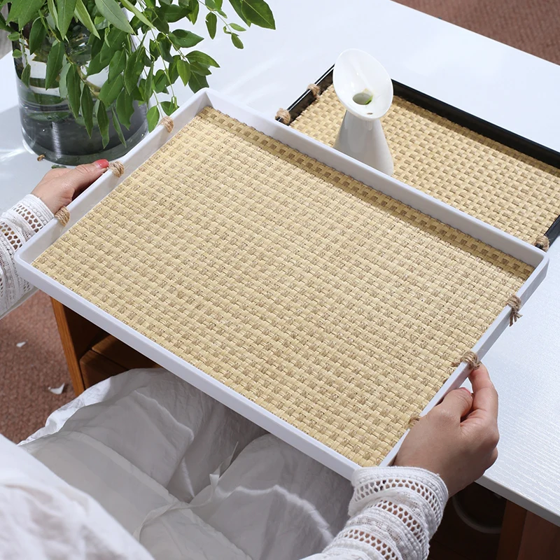 Natural Fiber Tray - Boho Chic Jewelry Display, Luxury Home Staging Decor, Aromatherapy Organizer, Eco-Friendly Tabletop  Gift