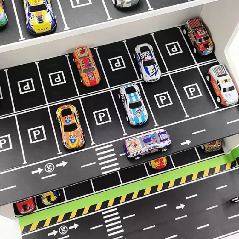 28 Rolls+9 Traffic Game Scene Application Stickers, 118.1 Inches DIY Road And Rail Transit Design And Paper Tape, Used For Railw
