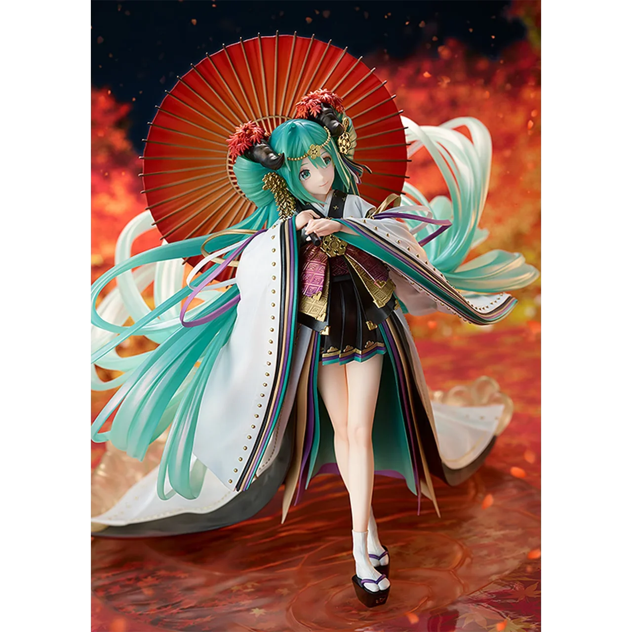 Hatsune Miku Anime Figure Beautiful Girl Hatsune Miku Umbrella holding kimono Character doll Desktop Ornament Gifts