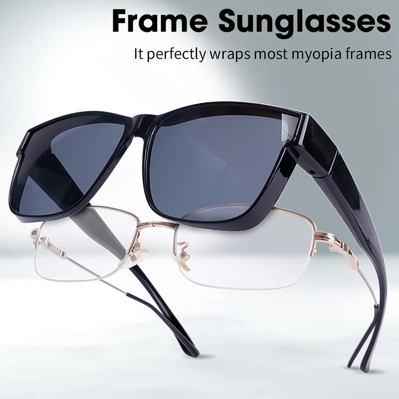 

Luxury Large Outer Frame Sunglasses Women Men Suitable myopic Glasses Dual-purpose Sunglass Outdoor UV400 Shades Eyewear Oculos