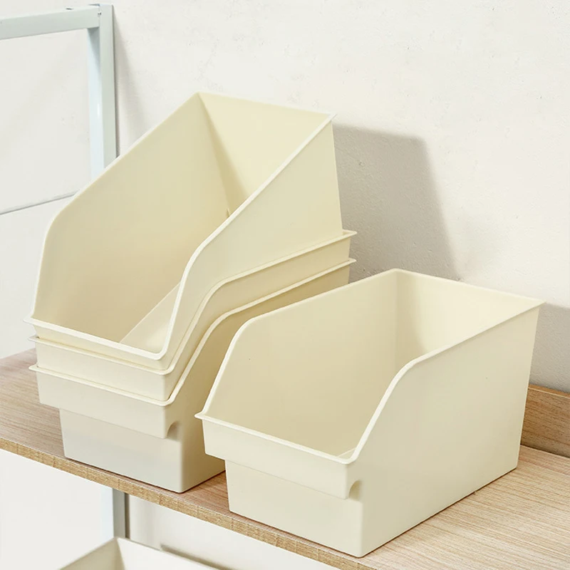 Multi Functional Slanted Plastic Box For Household Cabinets Cabinet Storage Basket Plastic Storage Box
