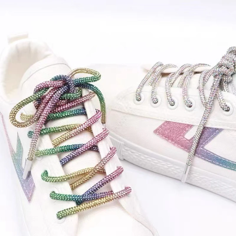 New Color Stone Shoelaces Hat Rope Trendy Diamond Shoe Rope Decorations DIY Materials Hand Making Accessories KC2022