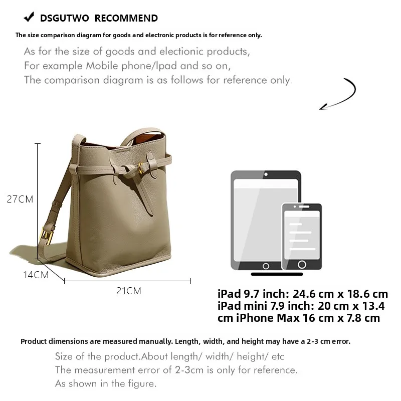 

DSGUTWO 2023, женская большая кожаная сумка-мешок Capaci, большая сумка через плечо, пригородная сумка, сумка-вед, модная сумка