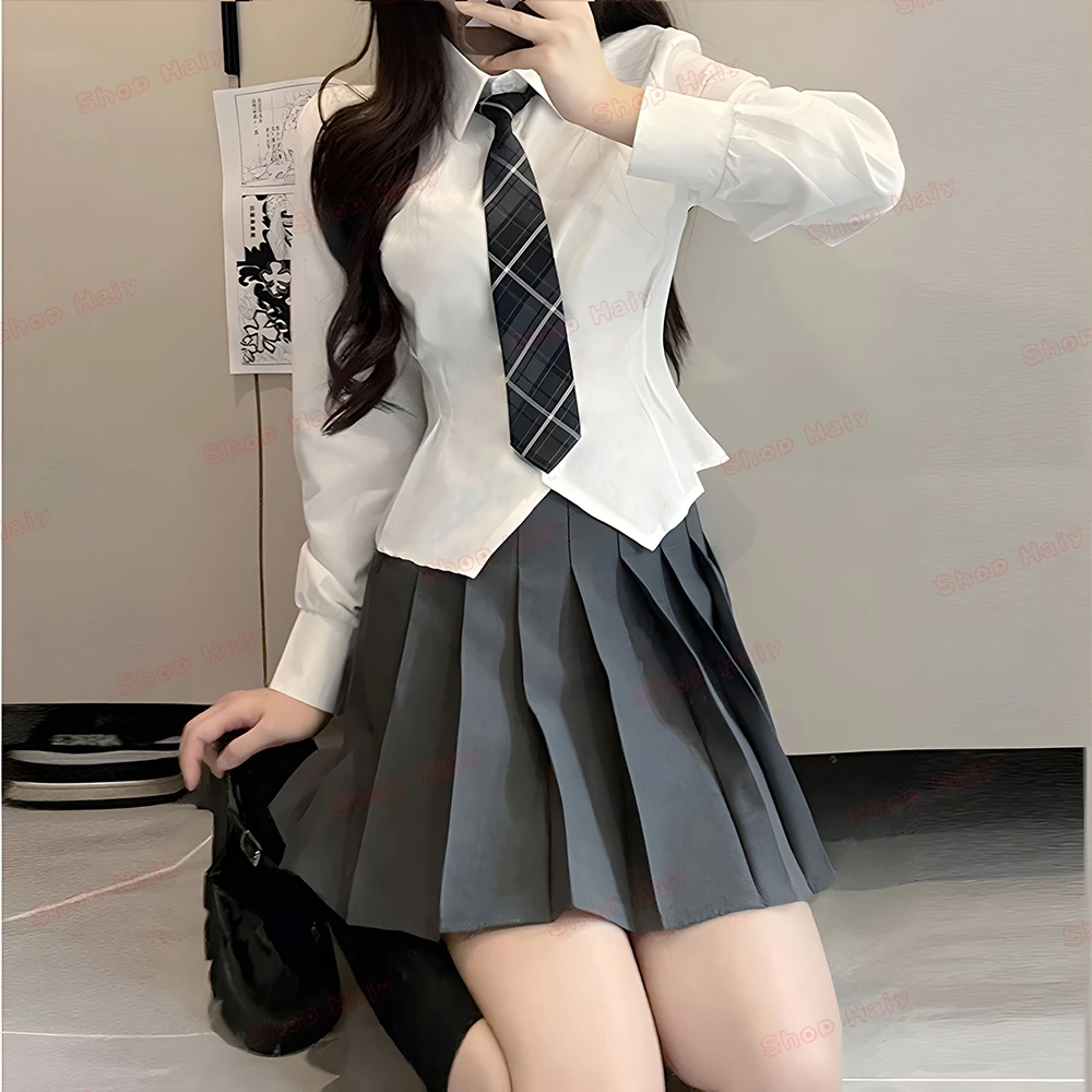 Uniforme escolar japonês para mulheres, terno Jk menina, sexy slim fit, camisa de design que define cintura, beleza feminina Anime Cos trajes, atacado