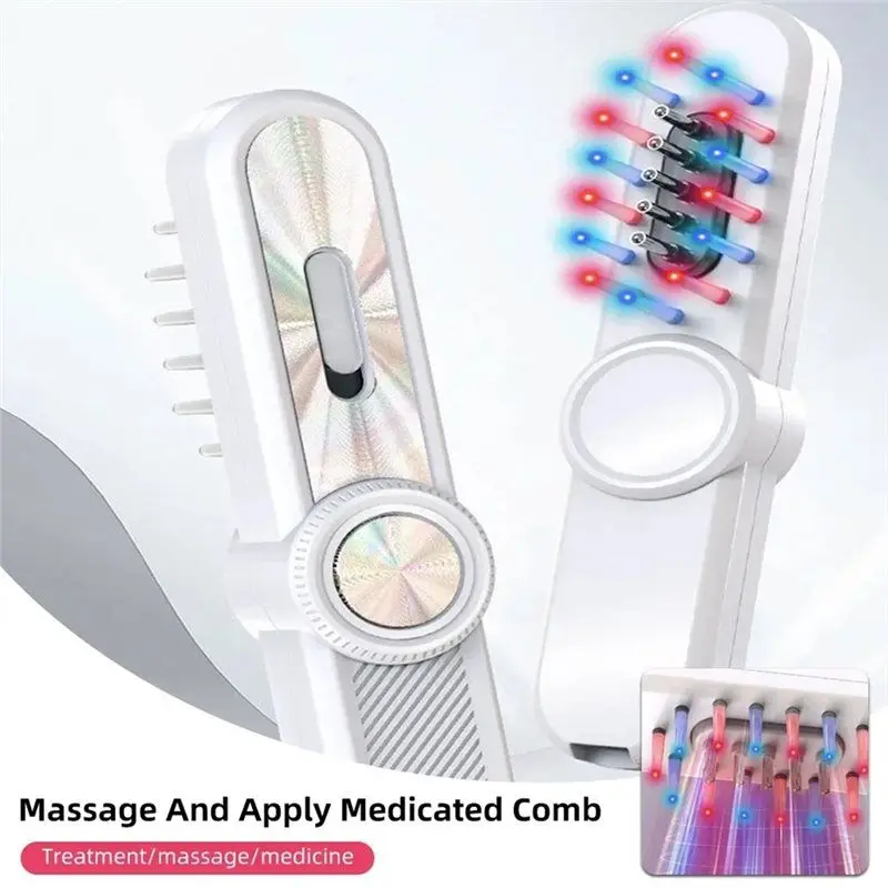 【COMELY】Light Therapy Hair Growth Massage Scalp Brush Hair Growth Massage Scalp Brush Massage Comb Anti Hair Loss Liquid Oil App
