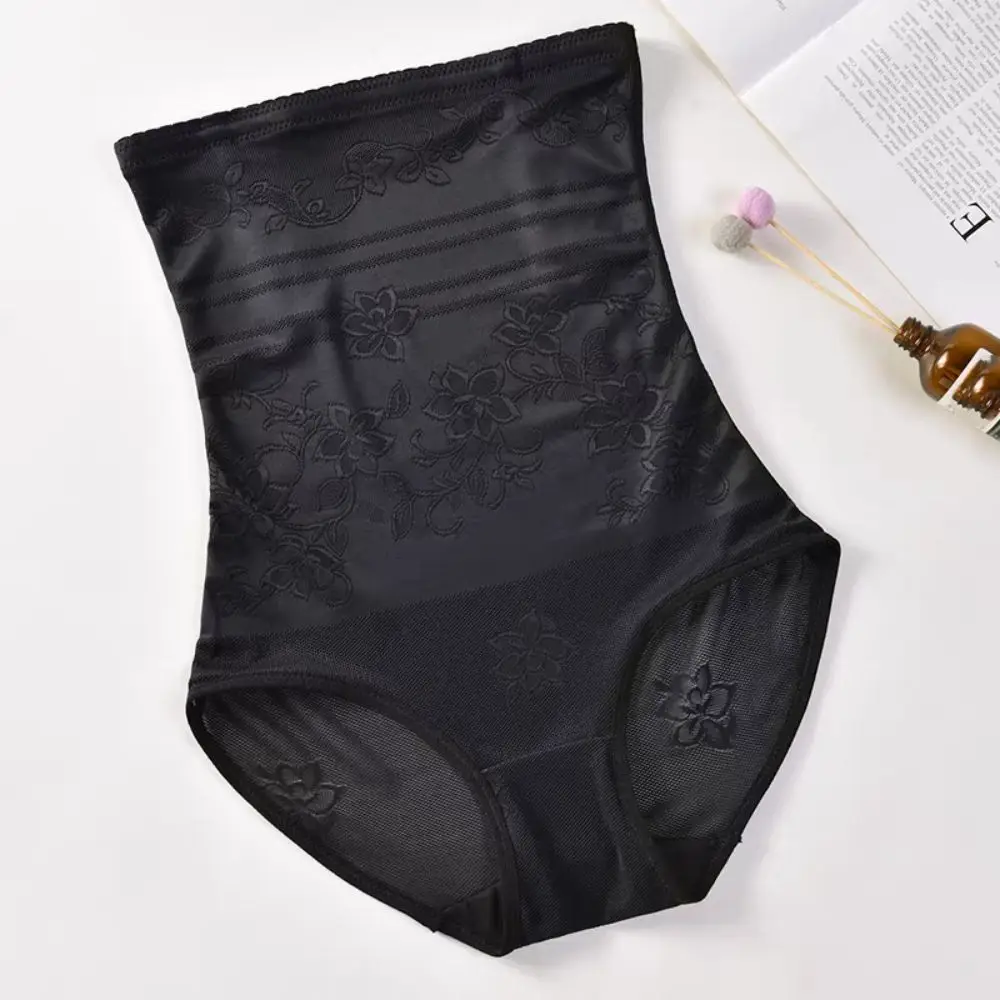 

High Waist Postpartum Body Shaper Shapewear Mesh Flower Butt Lifter Briefs Belly Contracting Waist Trainer