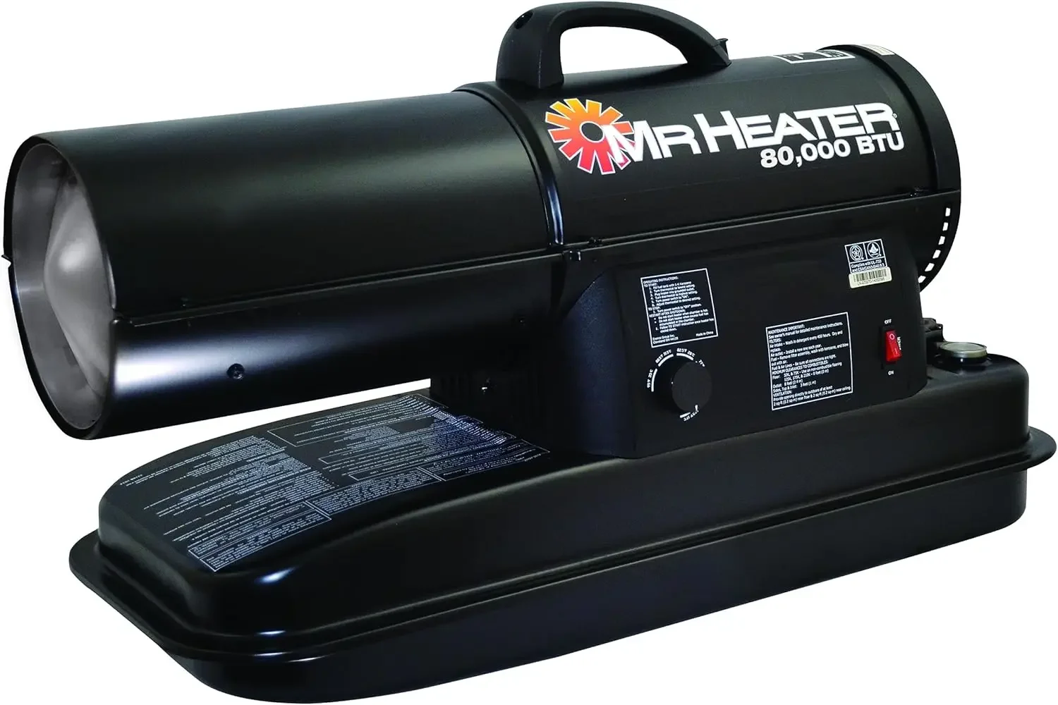 Heater 80,000 BTU Forced Air Kerosene Heater Black