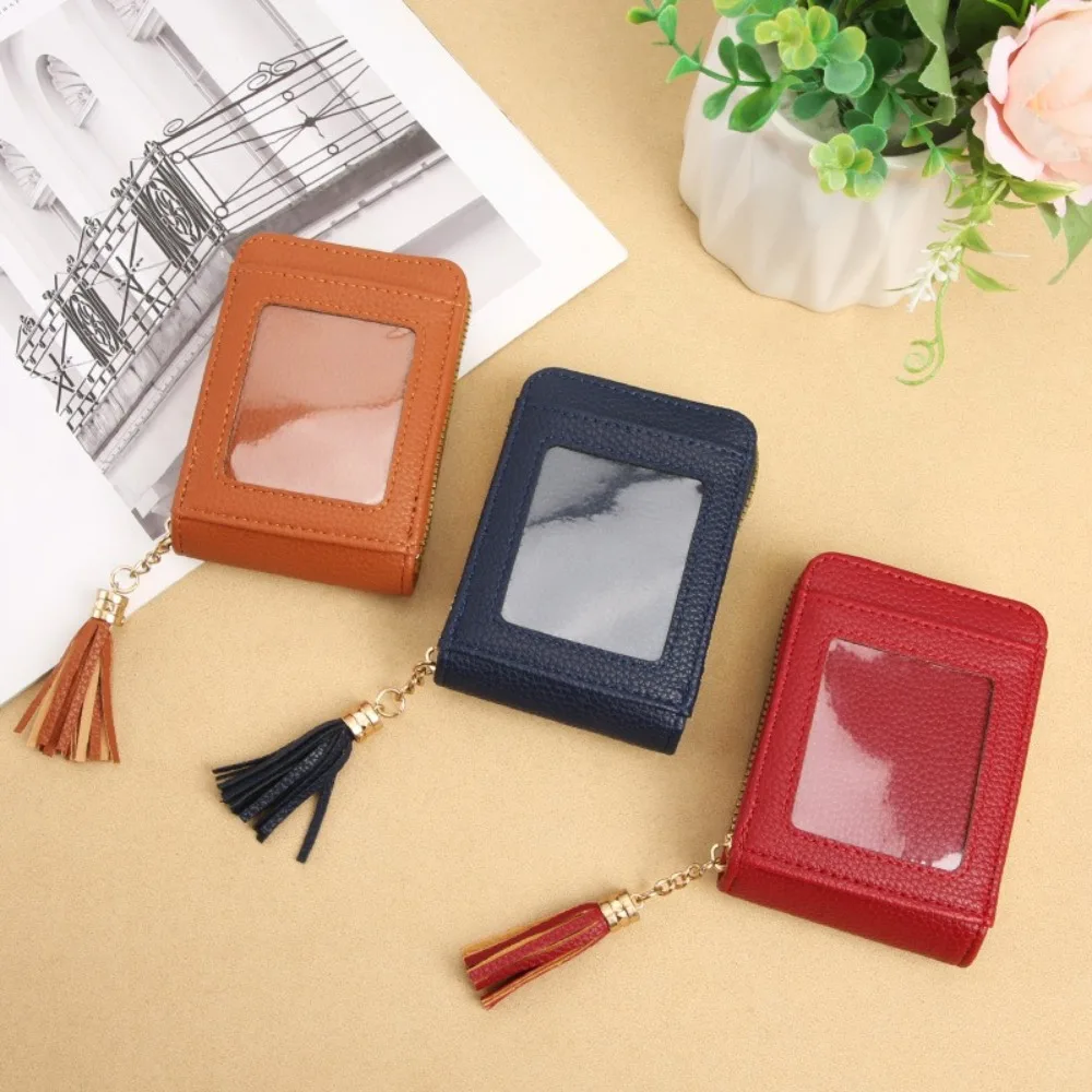 

New Leather Card Bag Multi-function Waterproof Bank Card Cover Anti-Theft RFID Wallet