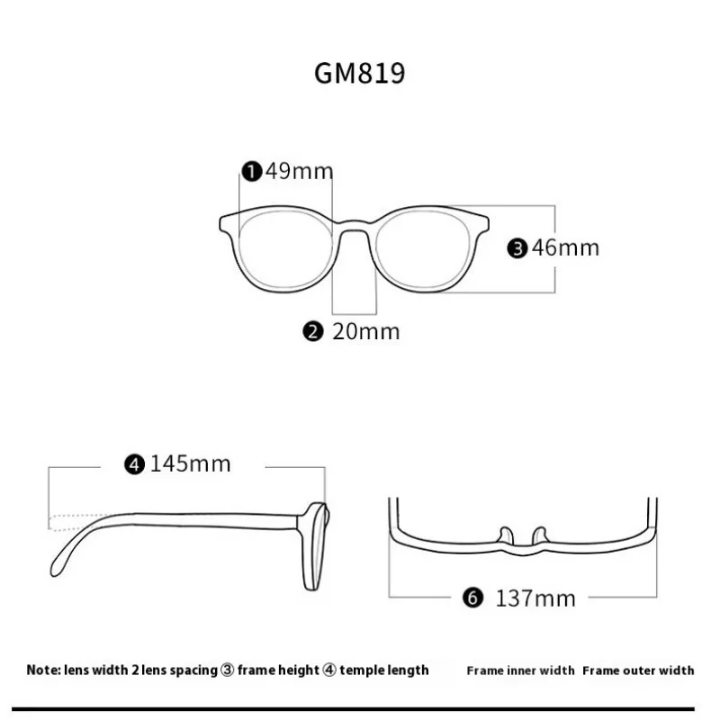 Simple IP pure titanium glasses ultra light prescription eyeglasses frame round small frame eyewear Men women multifocal myopia