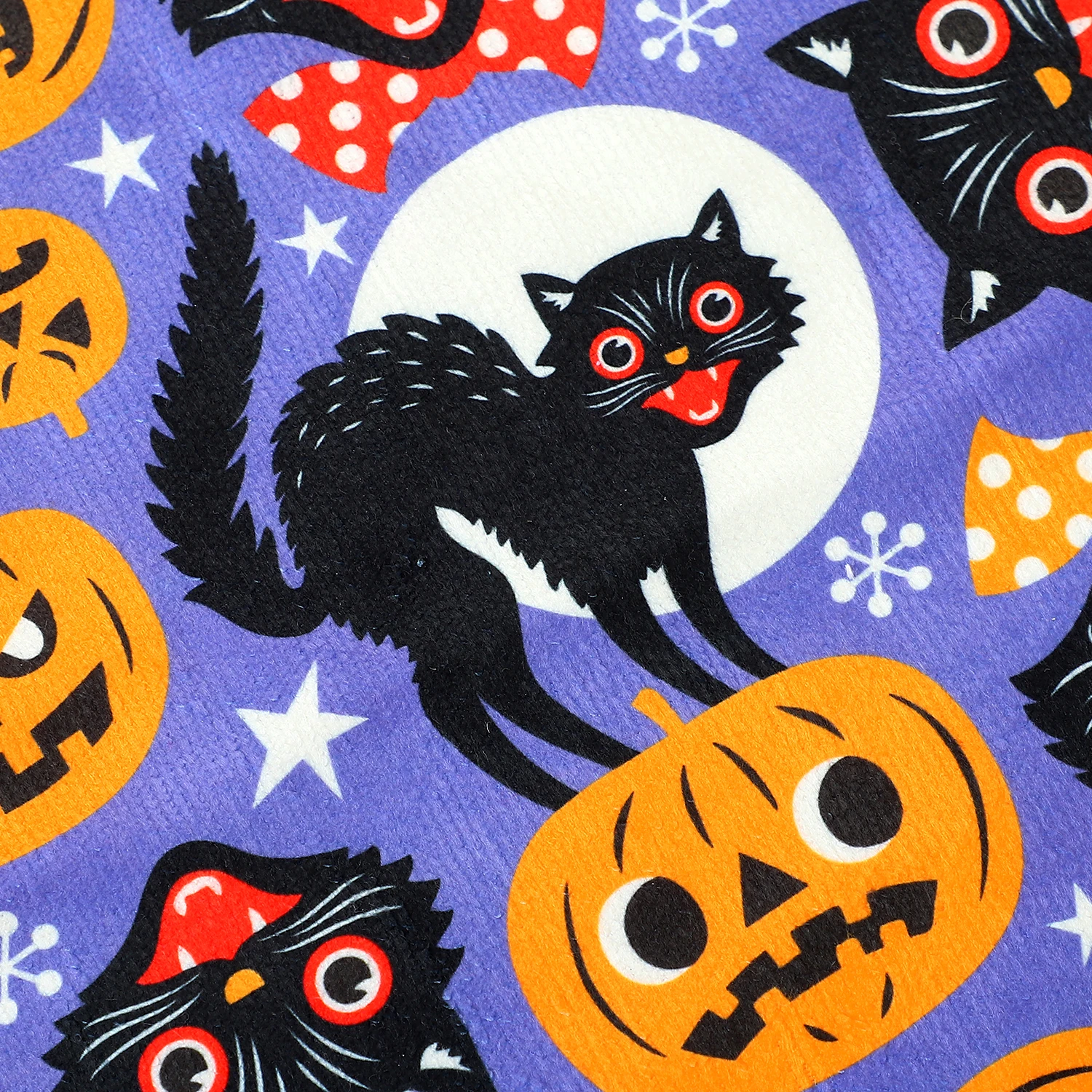 Super Soft Polyester Halloween Kitchen Towels for Hand Dish Drying Pumpkin Motifs Machine Washable, Multi Towels for Home Decor