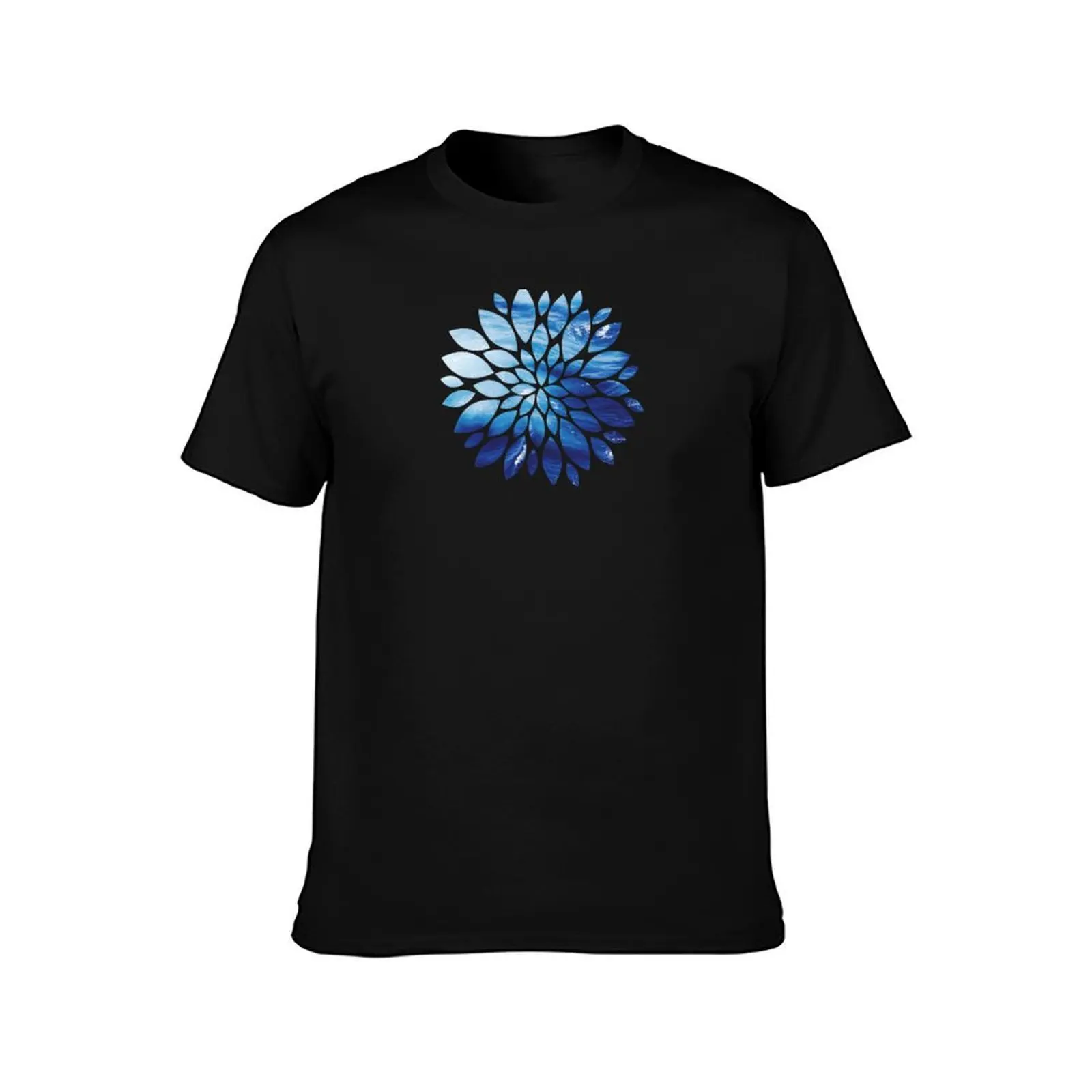 Sea Foam Flower T-Shirt Basic Regular Fit Casual T-Shirt