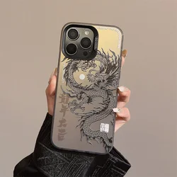 Neujahr chinesische Drachen Handy hülle für iPhone 15 14 13 12 11 Pro max xr xs 7 8 plus Laser matte Hardcover