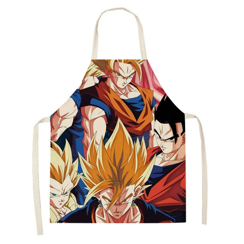 Кухонный фартук в стиле аниме Guku, фартук без рукавов Dragon Ball для взрослых и детей, фартуки для домашней уборки, фартуки для домашнего ужина, аксессуары