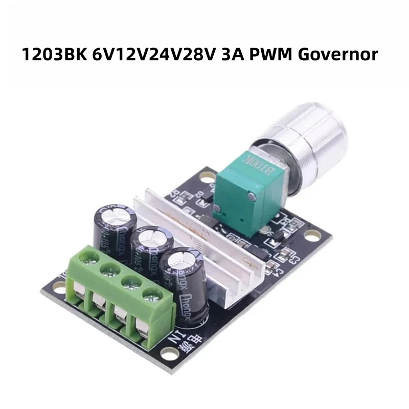 

1203BK 6V12V24V28V 3A PWM Governor DC Brush Motor Speed Switch Controller Board