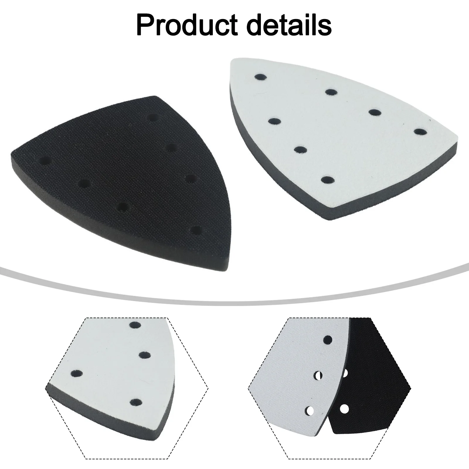 2pcs Sanding Pad And Triangle Sanding Pads 7 Hole Sandpaper Backing Pad Sander Attachment Pad Power Tools 2pcs