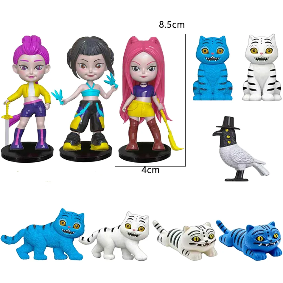 2025 Kpop Demon Hunters figura de Anime juguetes lindos PVC articulaciones móviles modelo de figura de acción muñecas niños decoración de cumpleaños juguetes regalos