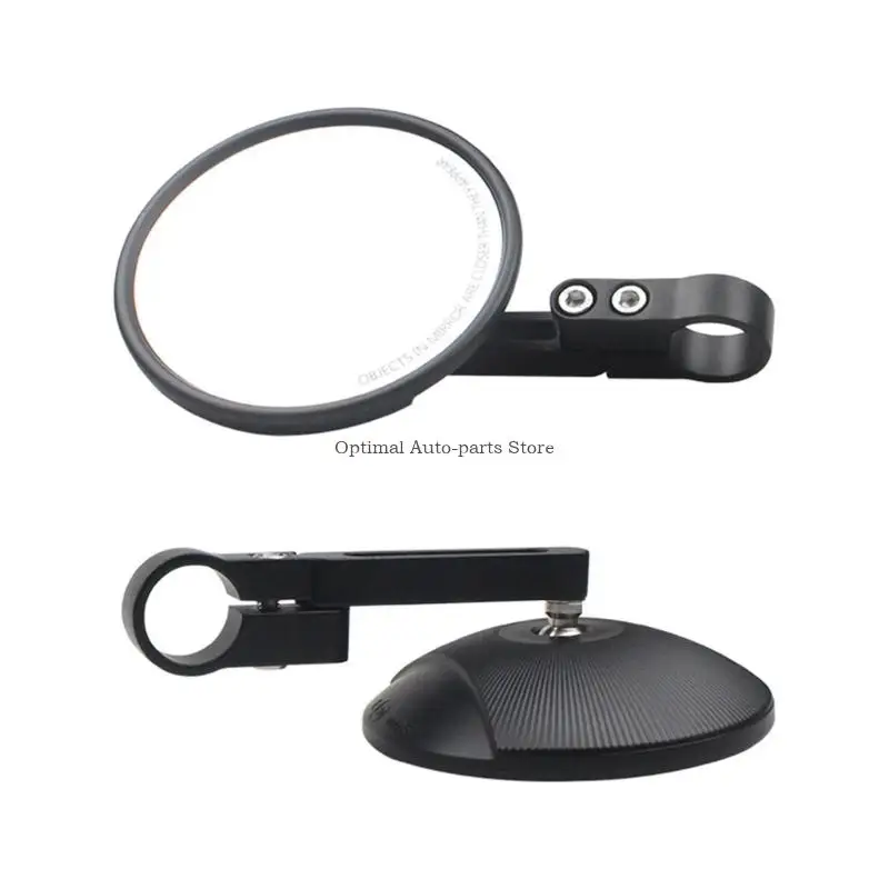 

Wide Adjustable Motorcycle Handlebar Mirror 360° Positioning Flexibility Wide Observation Vibration Proof