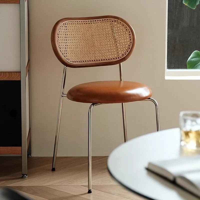 medieval-imitation-rattan-chair-household-living-room-small-apartment-dining-chair-cafe-milk-tea-shop-back-chair-leisure-back-ch