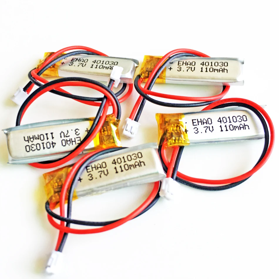 3.7V 110mAh litowo-polimerowa LiPo akumulator JST ZH 1.5mm 2pin wtyczka 401030 dla Mp3 GPS słuchawki z bluetooth zestaw słuchawkowy