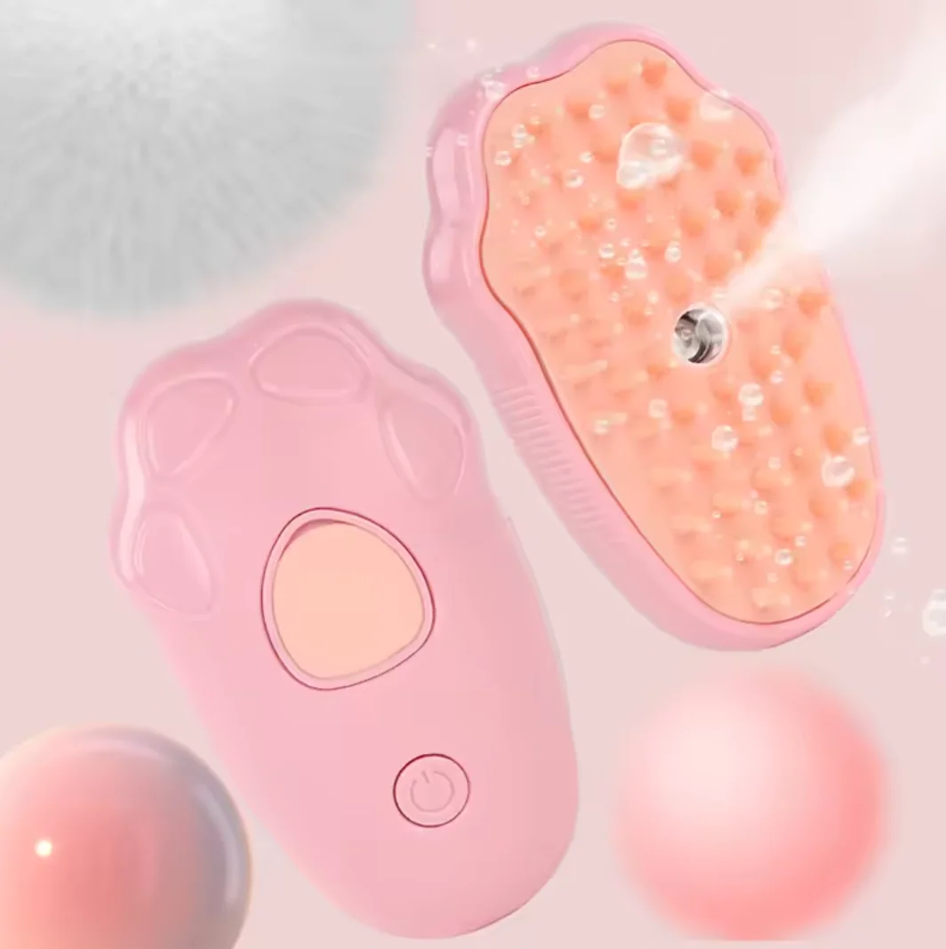 3 in 1 Cat Comb Brush Electric Spray Cat Steam Brush Spray Cat Hair Brushes for Massage Pet Float remover Cat Supplies