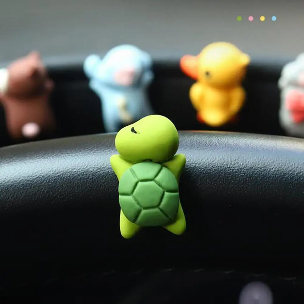 

6Pcs/Set 2cm Car Decoration Cartoon Animal Design Double-Sided Tapes Window Edge Ornament Computer Cute Monitor Accessories