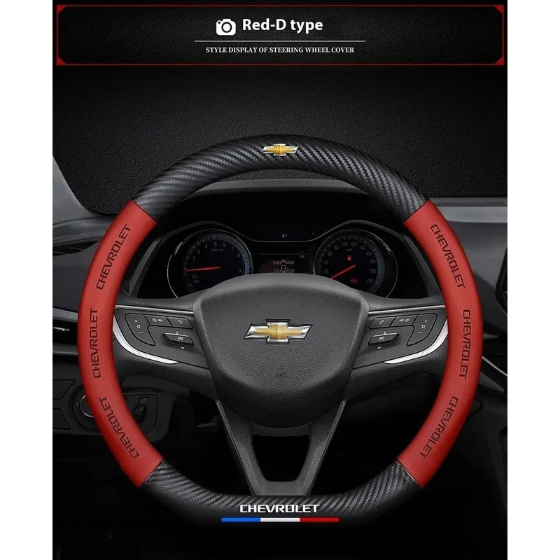 Car Steering Wheel Cover For Chevrolet Aveo Bolt Onix Cruze Spark Cavalier Colorado Lacetti Trailblazer Silverado Tahoe Traverse