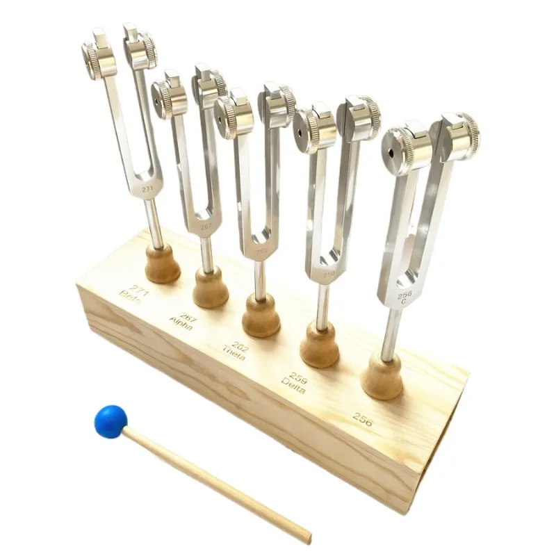 For Sonic Healing Tuning Fork Set 256-271Hz Frequency Resonance Meditation Tuning Fork, Comes with Speaker