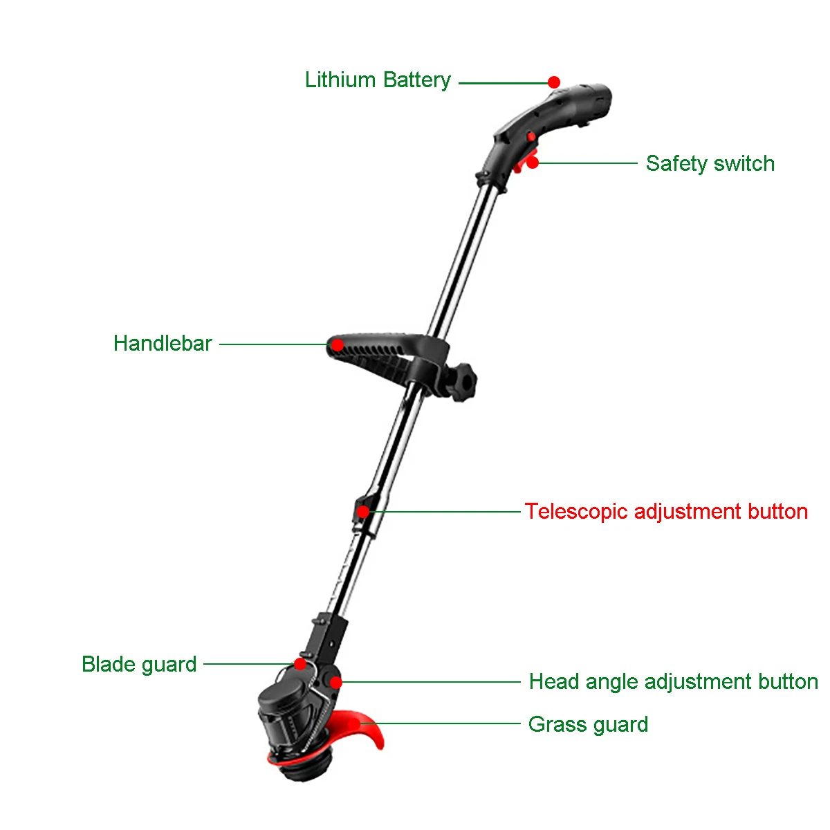 Portable Electric Grass Trimmer Handheld Lawn Mower Agricultural Household Cordless Weeder Garden Pruning Tool Brush Cutter