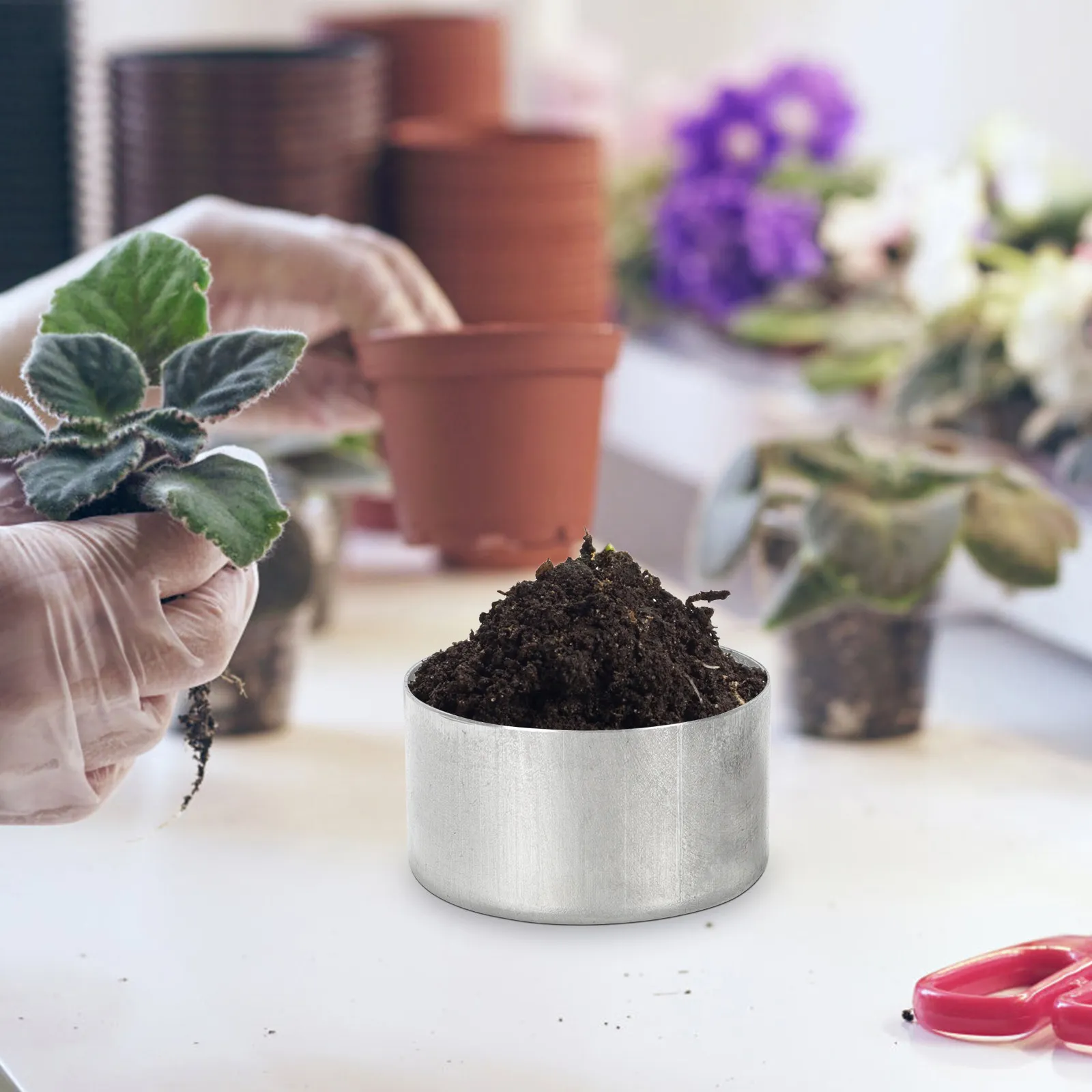 

Набор из 9 круглых алюминиевых контейнеров для образцов: емкости для хранения почвы, весовые банки, лабораторные держатели для отбора проб, контейнеры для образцов, весовые держатели