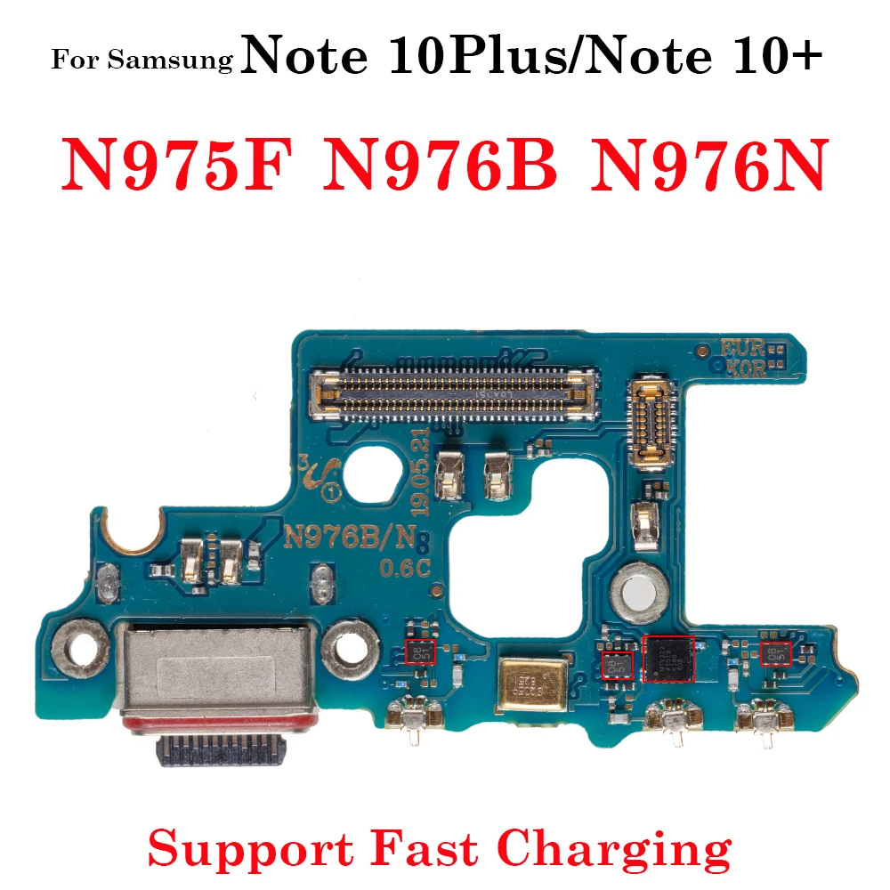 

Разъем для док-станции Pop USB, порт для зарядки, гибкий кабель для Samsung Galaxy Note 10 Plus + N975F N976N N976B, плата зарядного устройства с микрофоном