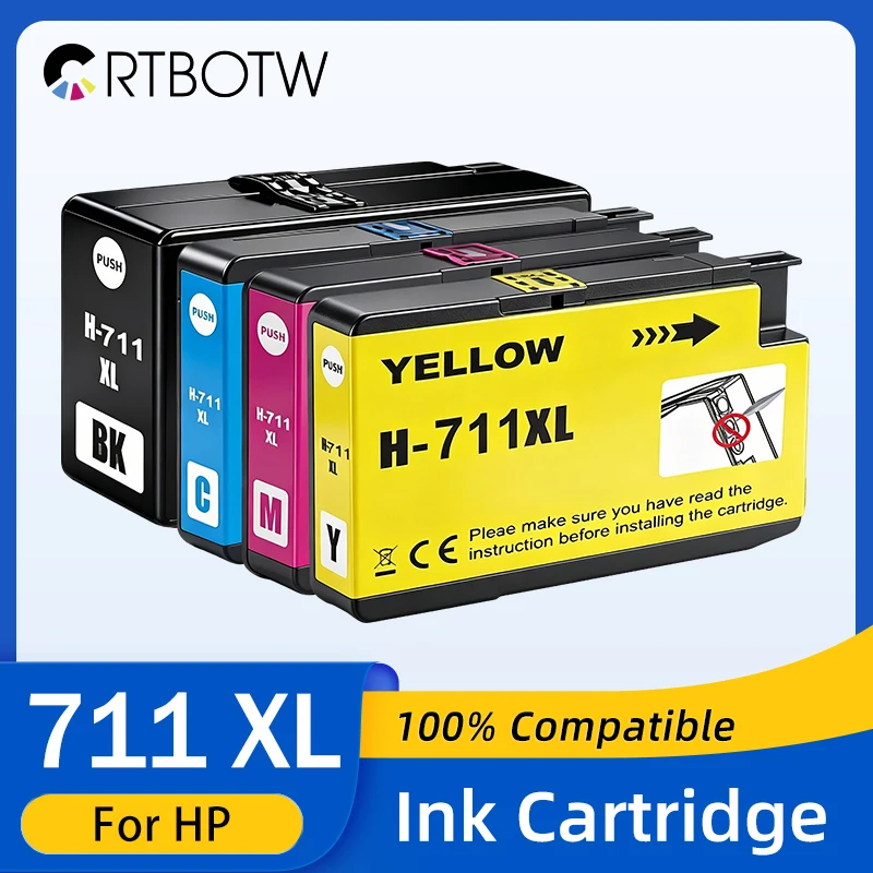 711XL Ink Cartridge Replacement Pigment Ink For HP711 XL 711 Compatible DesignJet T520 T120 T530 T130 Inkjet Printer