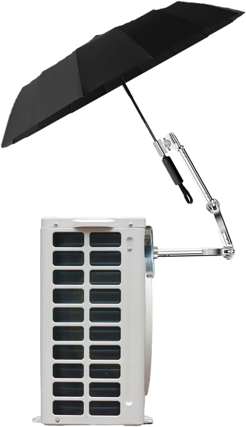 

Регулируемый зонт для кондиционера с основанием, 12-спицевый уличный солнцезащитный козырек для защиты блока, водонепроницаемый и УФ-стойкий чехол