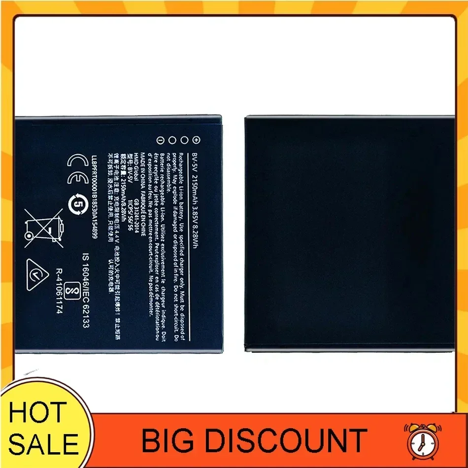 Top BV-5V 2125mAh Battery For Nokia 1 Nokia1 TA-1047 BV 5V bv5v Battery New produce High Quality + Tracking number