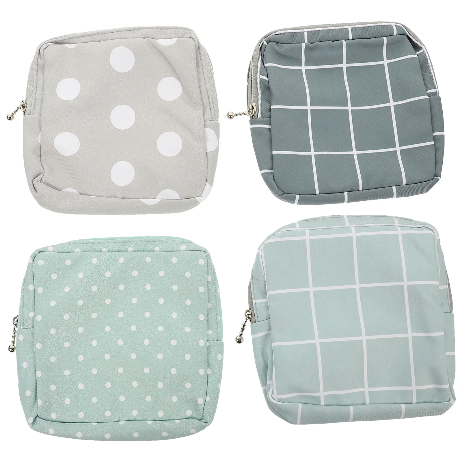 4 個の生理用ナプキン収納袋コンパクトポータブルフェミニンケアオーガナイザー旅行学校オフィス用多目的小物ポーチ