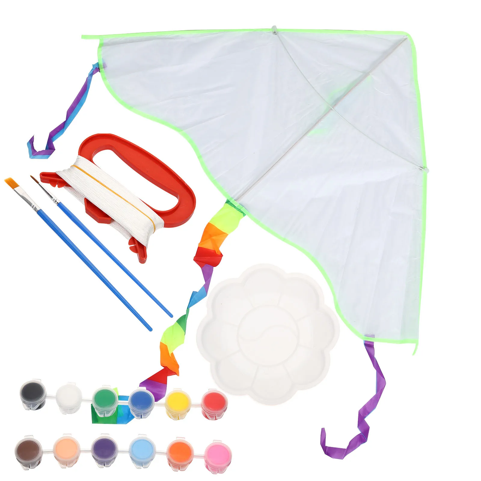 

1Set Kite Making Kit DIY Blank Kite Set for Kids Flying Activity Craft for Toddlers Ages 3-5