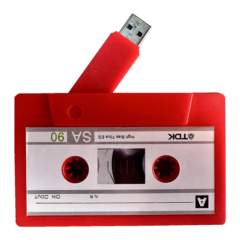 新しいカラフルなカセット型USB2.0メモリフラッシュドライブ 2GB 4GB 8GB 16GB 64GB 32GB