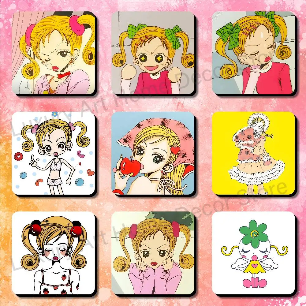 H-Happy Berry K-Kouda Mikako 75x75mm Frigerator Magnet Square Stickers Personalize Fridge Refrigerator Wall Door Decoration